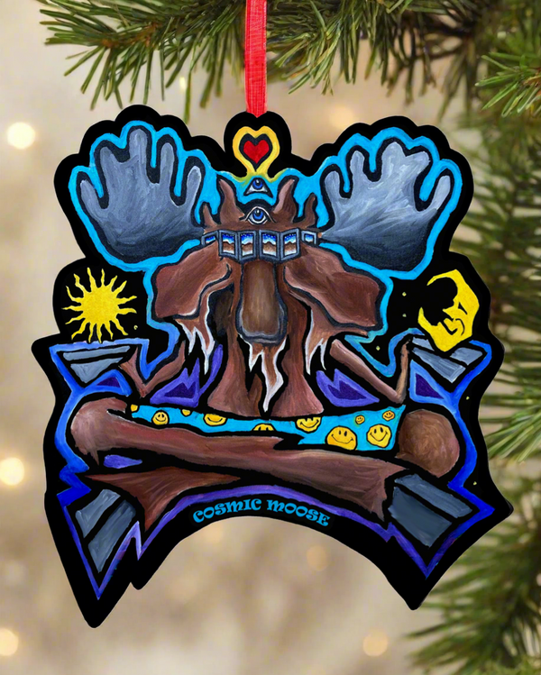 Zen Moose Wooden Ornament