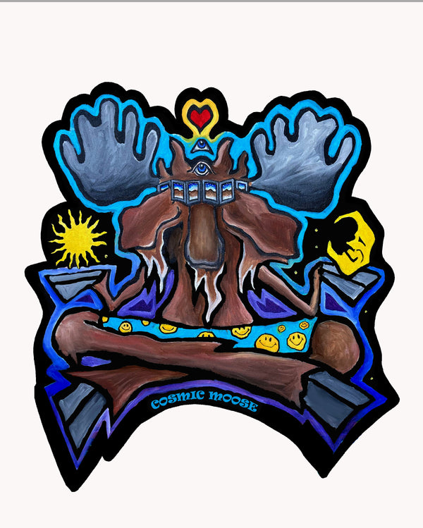 Zen Moose Wooden Ornament