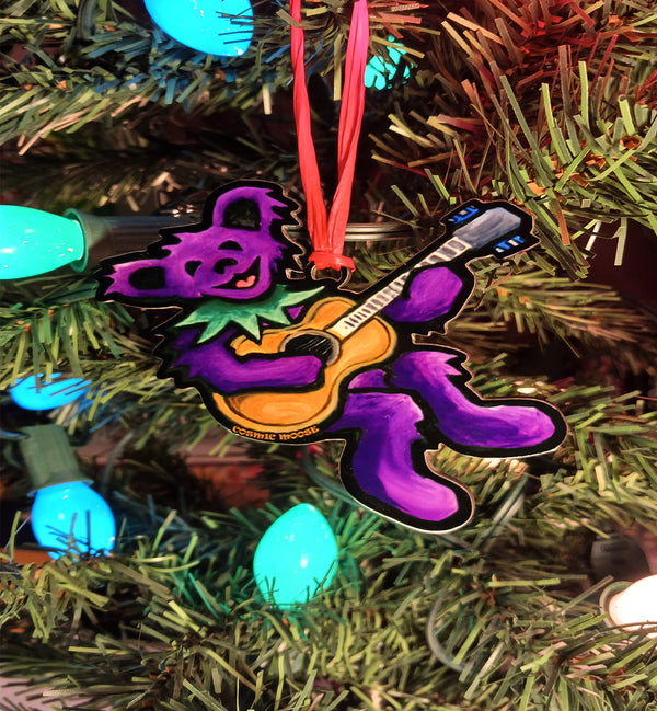 Cosmic Dead Bear Wooden Ornament