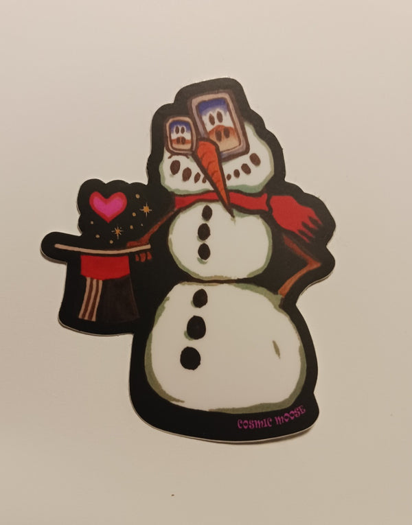 Cosmic Snowman Sticker