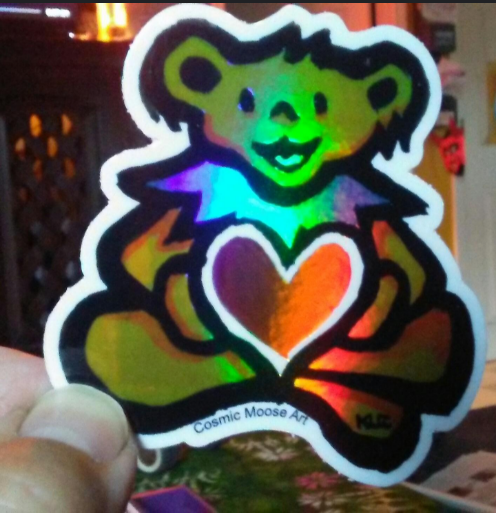 Deady Hologram Bear Sticker
