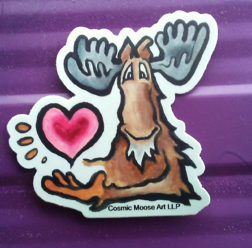 Moose Heart Sticker