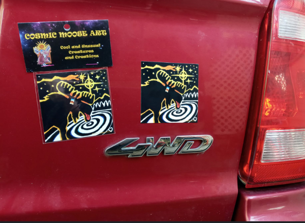 Cosmic Moose Car Magnet